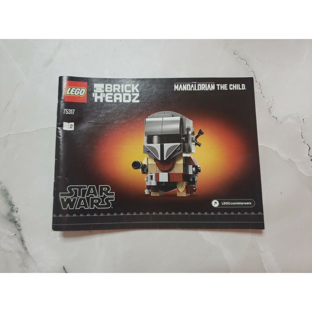 Lego 75317 Mandalorian The Child Brick Headz Instruction Book Manual Only GUC